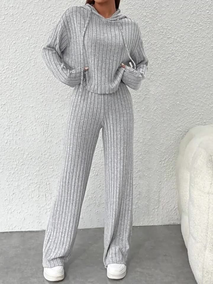 Ava™ | Loose Hooded Knit Set