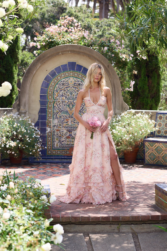 Lila™ | Dress In Peach Tapestry