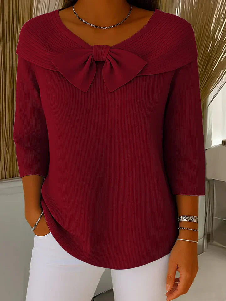 Isabella™ | Sweater With Bow And Round Neck