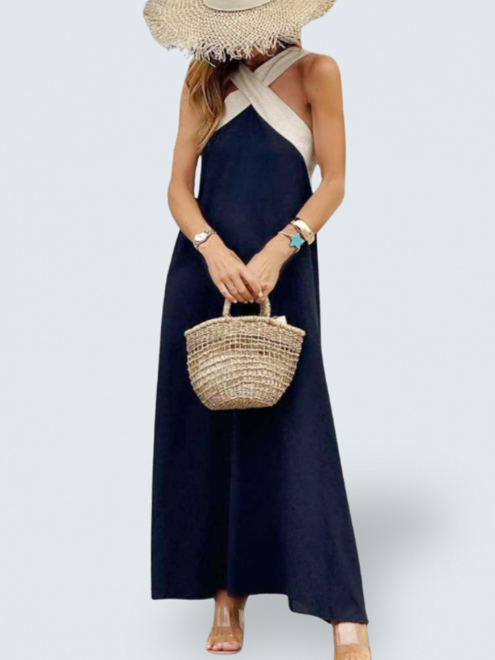 Ella™ | Cross Neck Dress