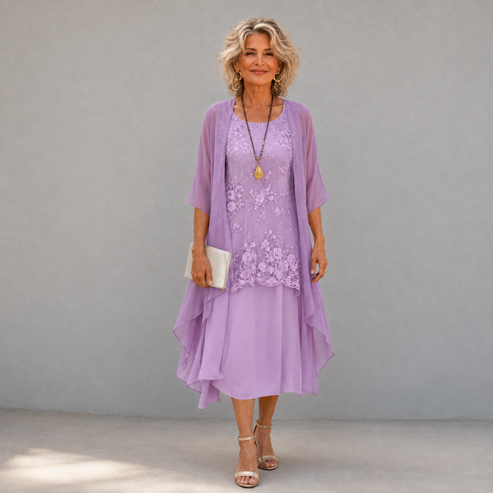 Lumi | Chiffon Dvoudílné Šaty