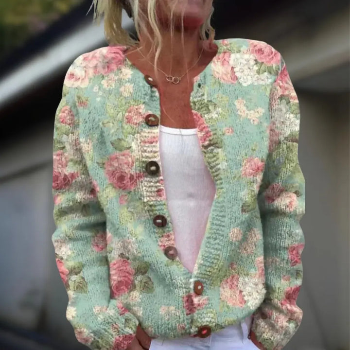 Anja™ | Knitted Cardigan With Print