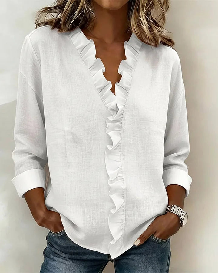 Rachel™ | Ruffled V-Neck Blouse