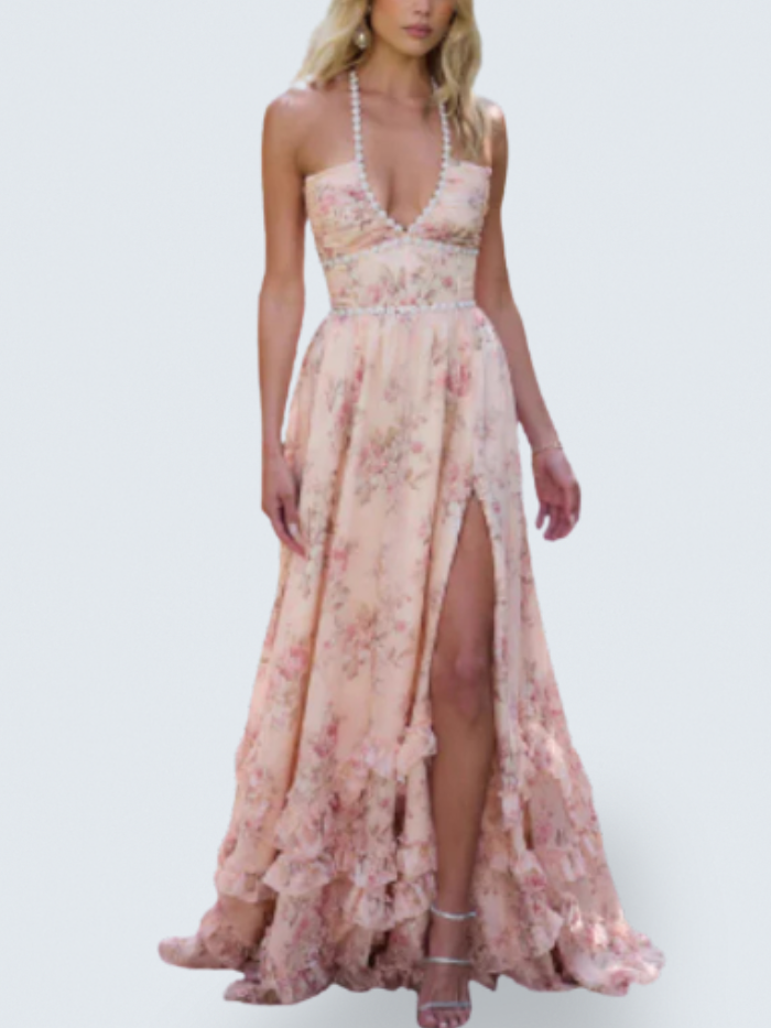 Lila™ | Dress In Peach Tapestry