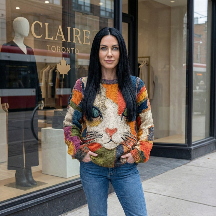 Zaira™ | Artistic Top with Cat