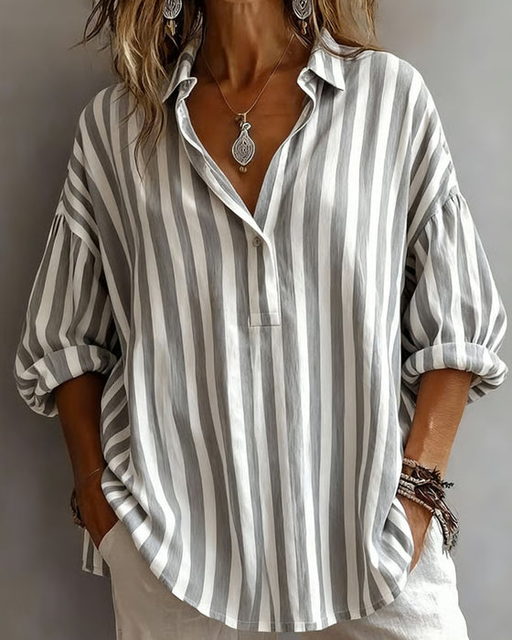 Lila™ | Loose Striped Blouse