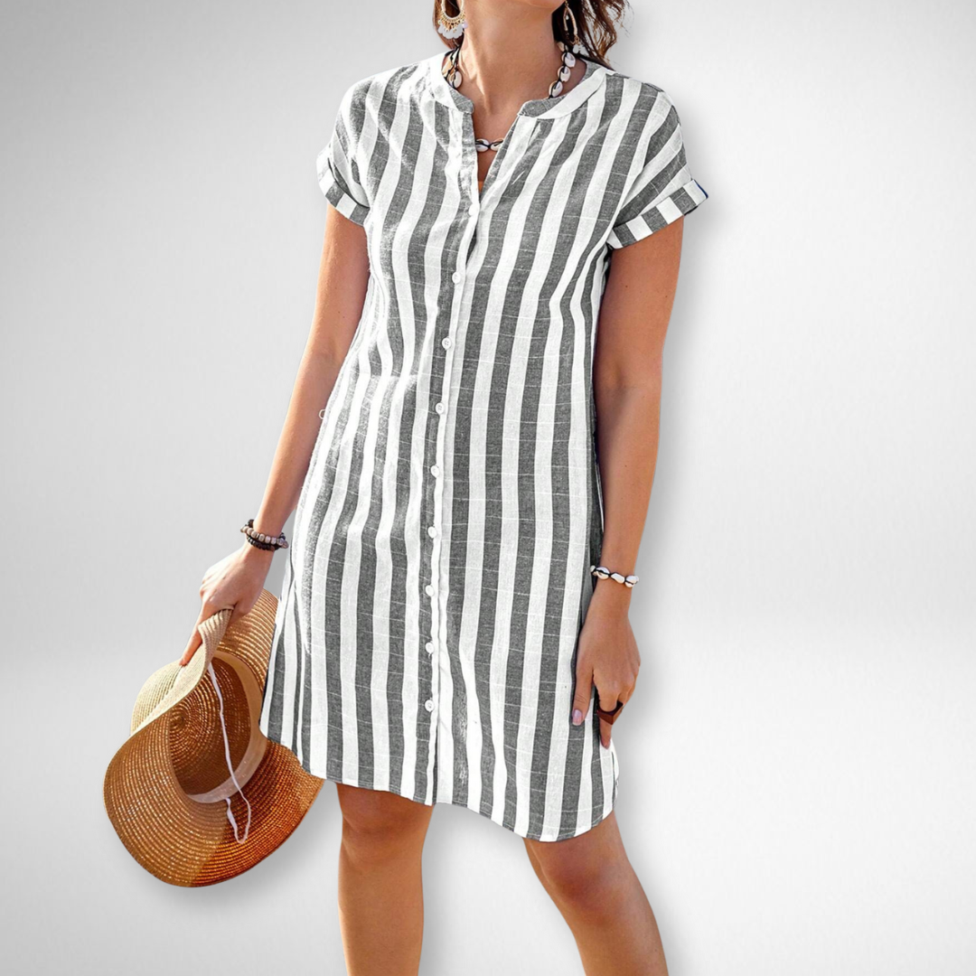 Maya™ | Striped Shirt Dress