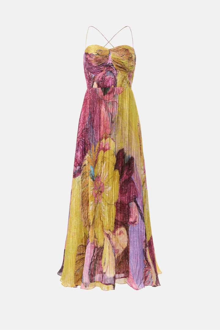 Kiara™ | Multicolored Ikat Print Maxi Dress
