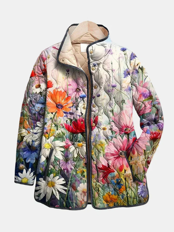 Amaya™ | Vintage Floral Print Jacket