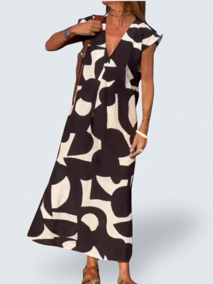 Valentina™ | Flowing V-Neck Dress