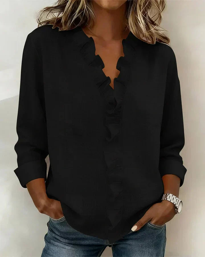Rachel™ | Ruffled V-Neck Blouse