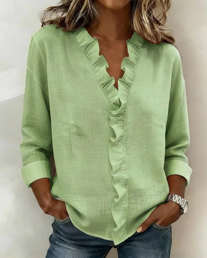 Rachel™ | Ruffled V-Neck Blouse