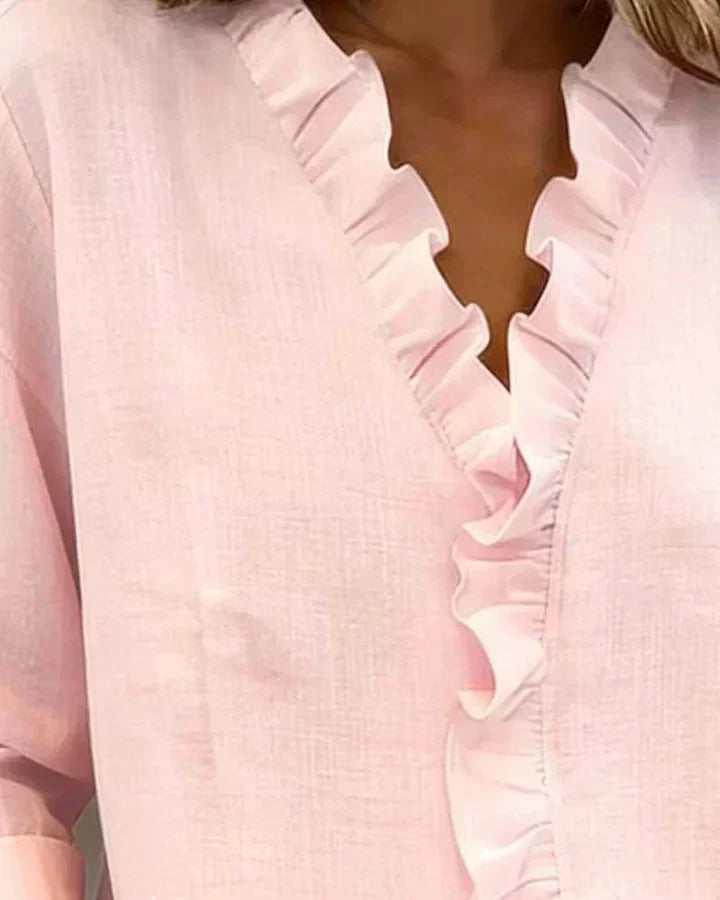 Rachel™ | Ruffled V-Neck Blouse