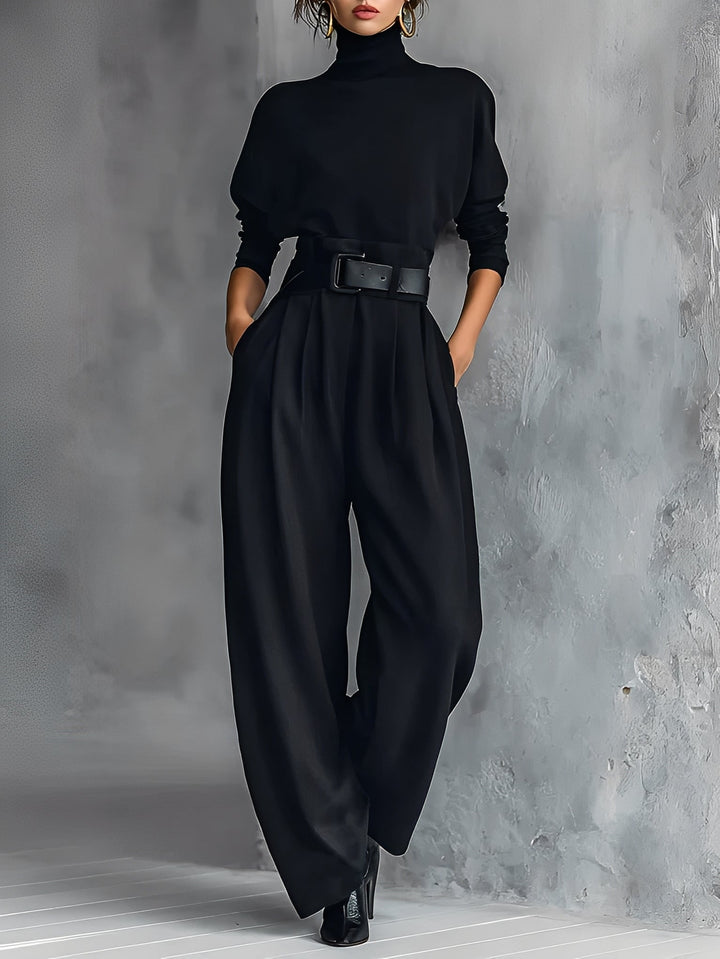 Emily™ | Turtleneck And Straight Leg Pants Set