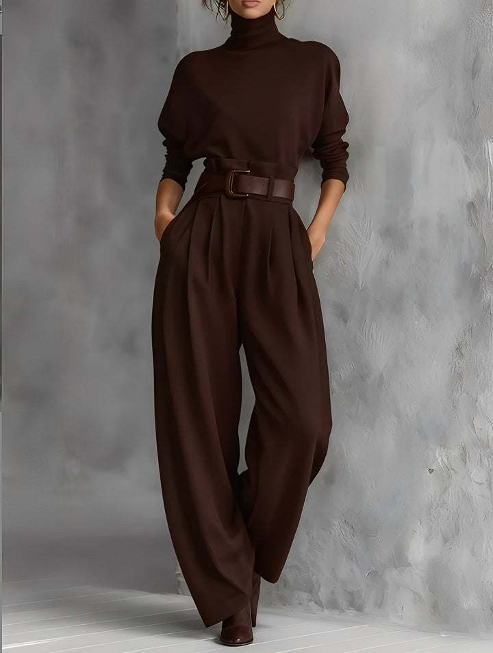 Emily™ | Turtleneck And Straight Leg Pants Set