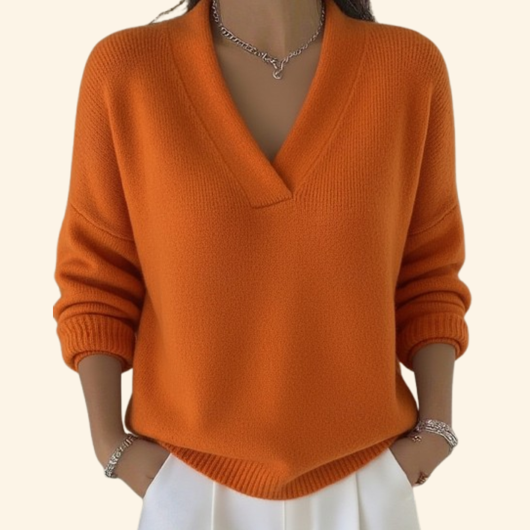Leah™ | V-Neck Knit Sweater