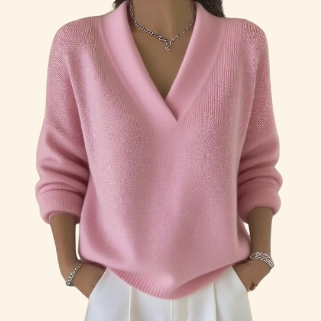 Leah™ | V-Neck Knit Sweater