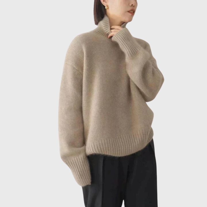 Isabelle™ | High Neck Cashmere Sweater