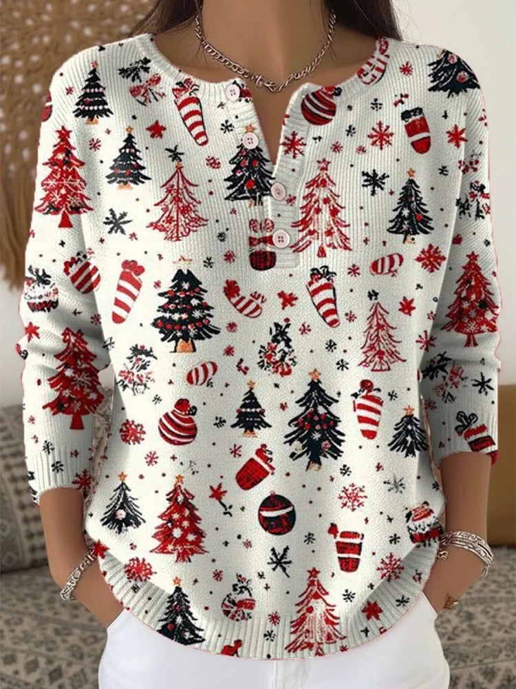 Hannah™ | Button-Detail Knit Sweater