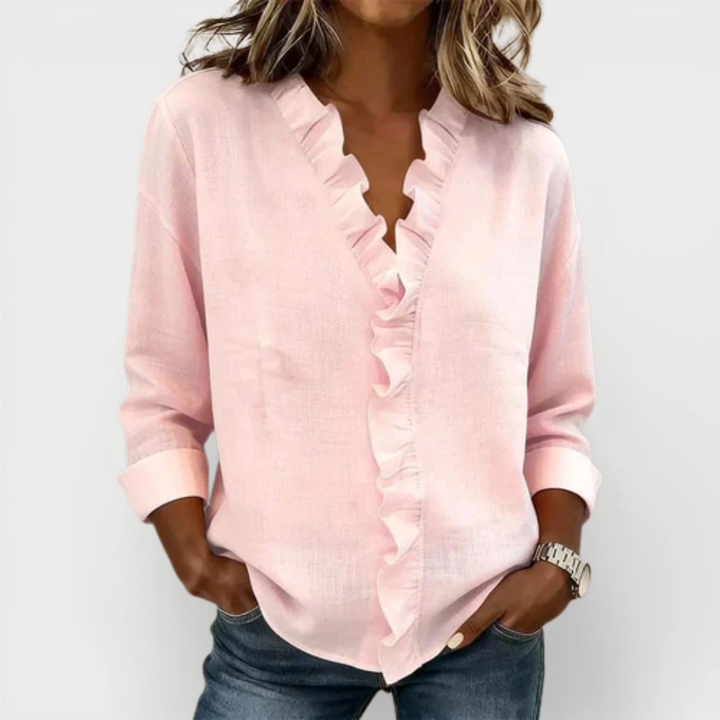 Rachel™ | Ruffled V-Neck Blouse