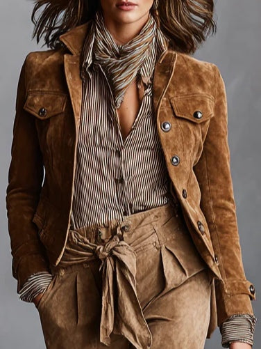 Jessica™ | Cropped Suede Jacket