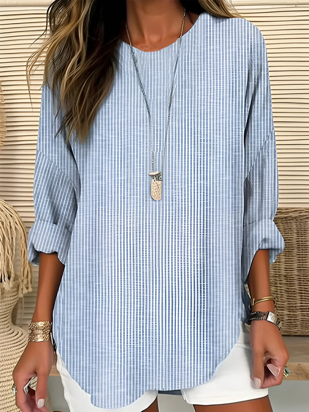 Maya™ | Classic Striped Blouse