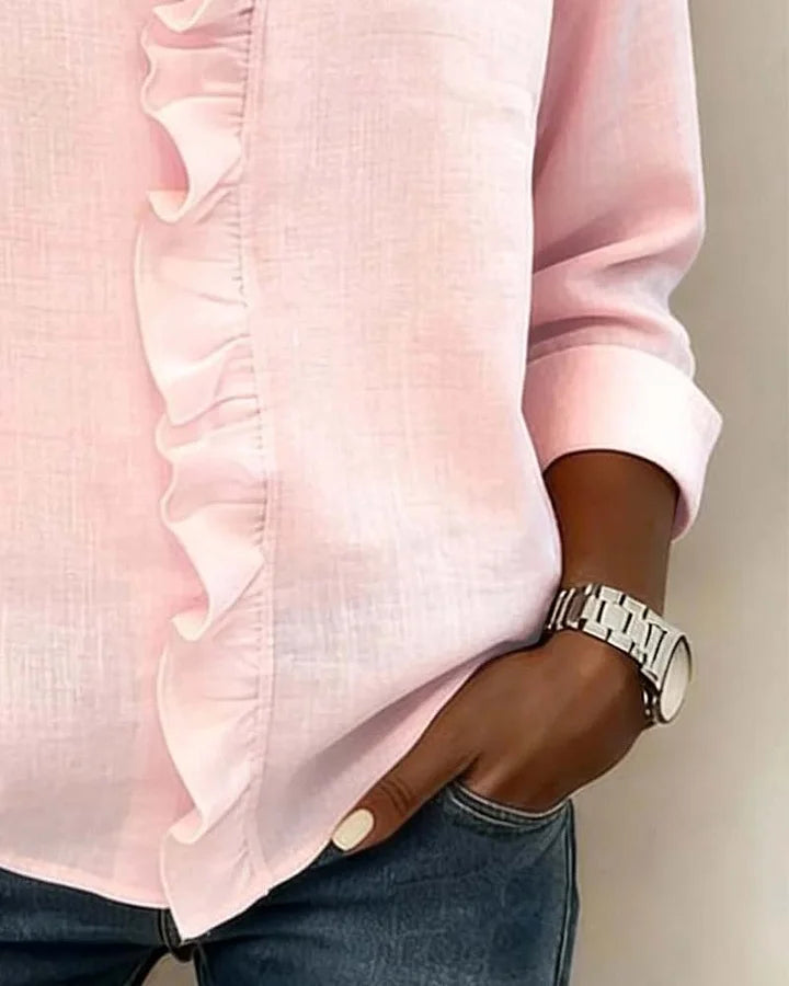 Emma™ | Ruffle V-Neck Blouse