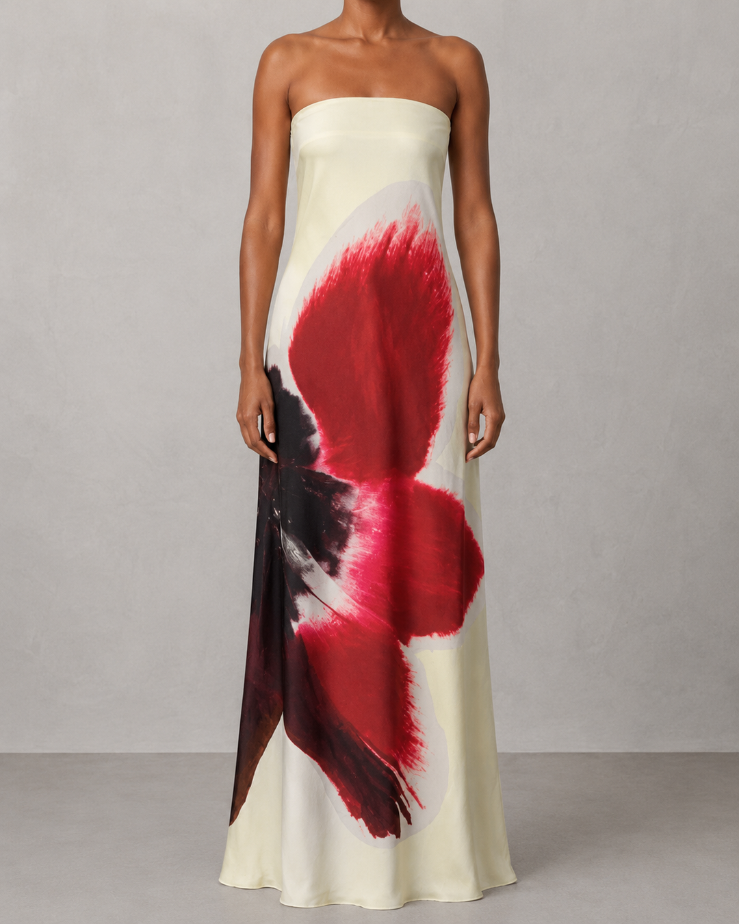 Justýna - Chic off-shoulder bezramenné maxi šaty