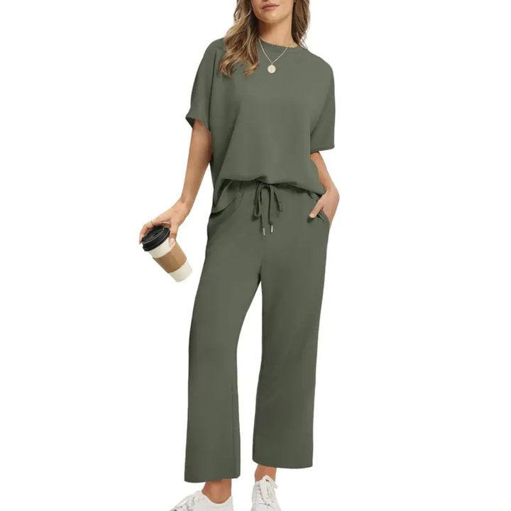 Emily™ - Oversized široké kalhoty dvoudílná souprava