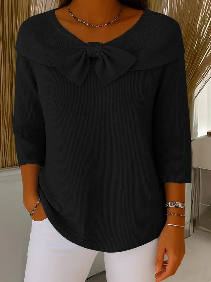 Isabella™ | Sweater With Bow And Round Neck
