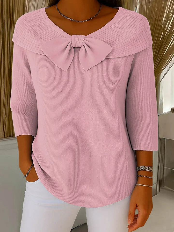 Isabella™ | Sweater With Bow And Round Neck