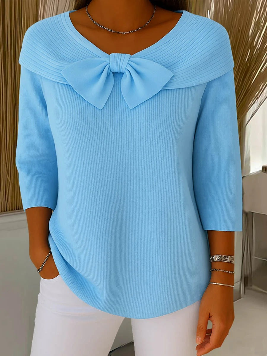 Isabella™ | Sweater With Bow And Round Neck