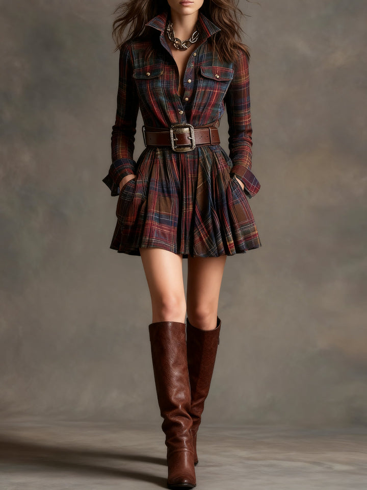 Emily™ | Plaid Mini Dress