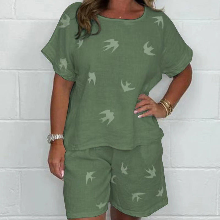 Cassandra™ | Casual Printed Cotton And Linen Set