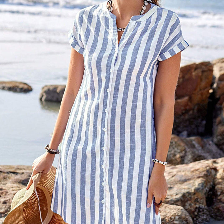 Maya™ | Striped Shirt Dress