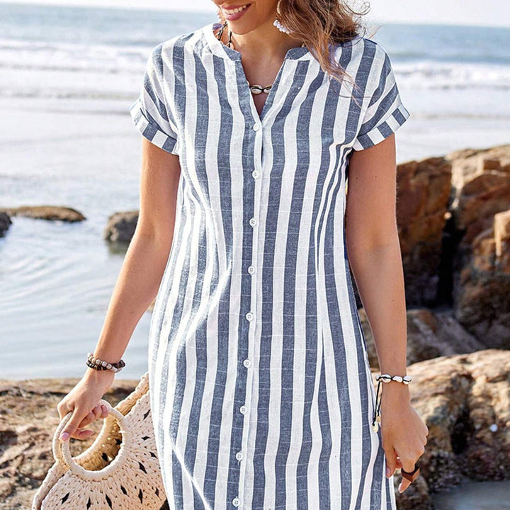 Maya™ | Striped Shirt Dress