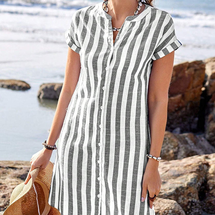 Maya™ | Striped Shirt Dress